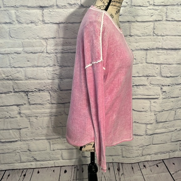 Elliott Lauren Luminosity Lightweight Sweater Waffle Knit Long Sleeves V-neck XS - Picture 4 of 11